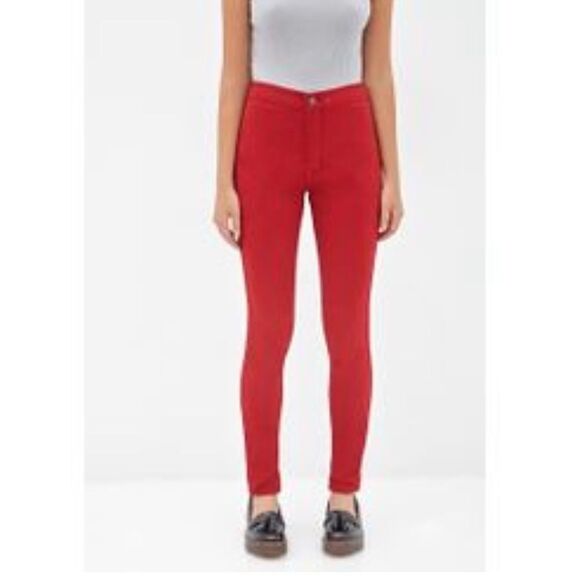 NWT Forever 21 Size Small (size 2) High Waist Cotton Cuffed Pants - Picture 1 of 6